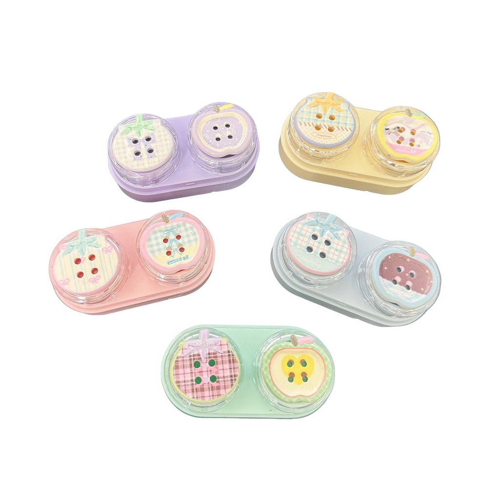 Home Office Contact - Contact Lens Storage Holder Fruit Button