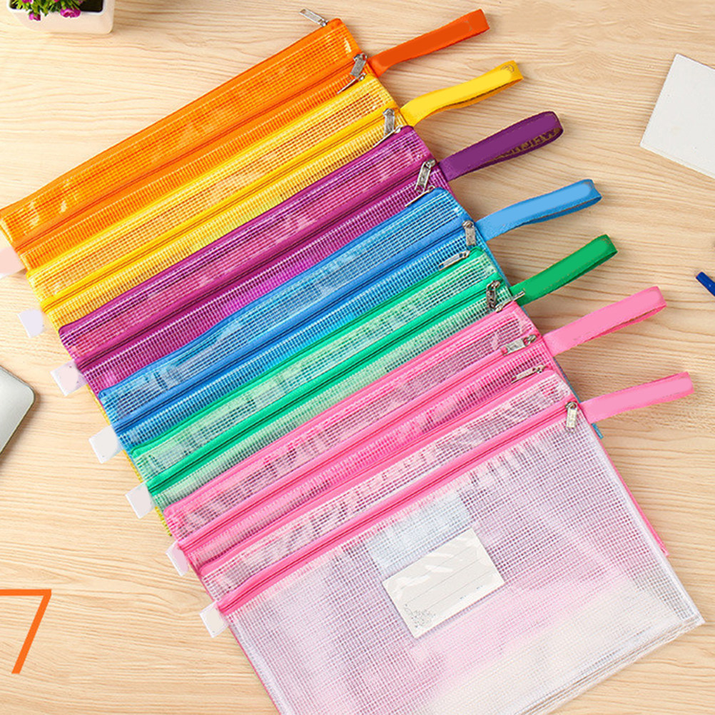Home Office Travel Document - 7Pcs Reinforced PVC Zipper File Bags