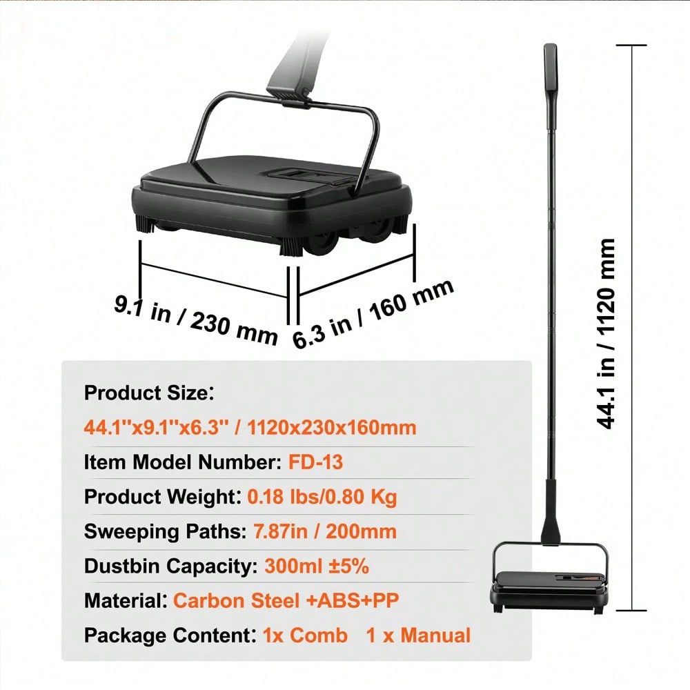 Home Office Rug - Sweeper, 7.87 In Sweeping Paths, Floor