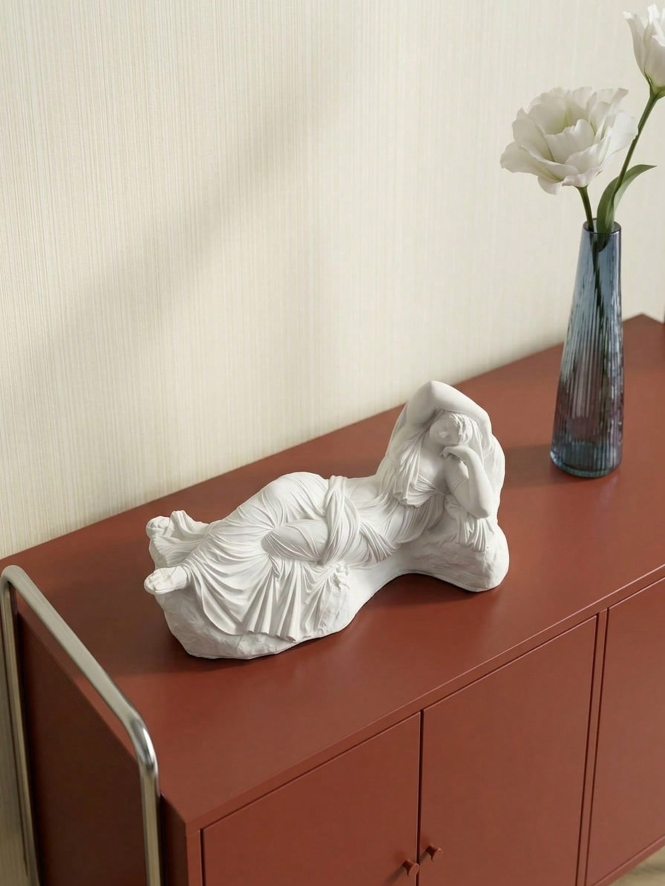 Home Or Office Use - Classical Reclining Female Statue Plaster Sculpture