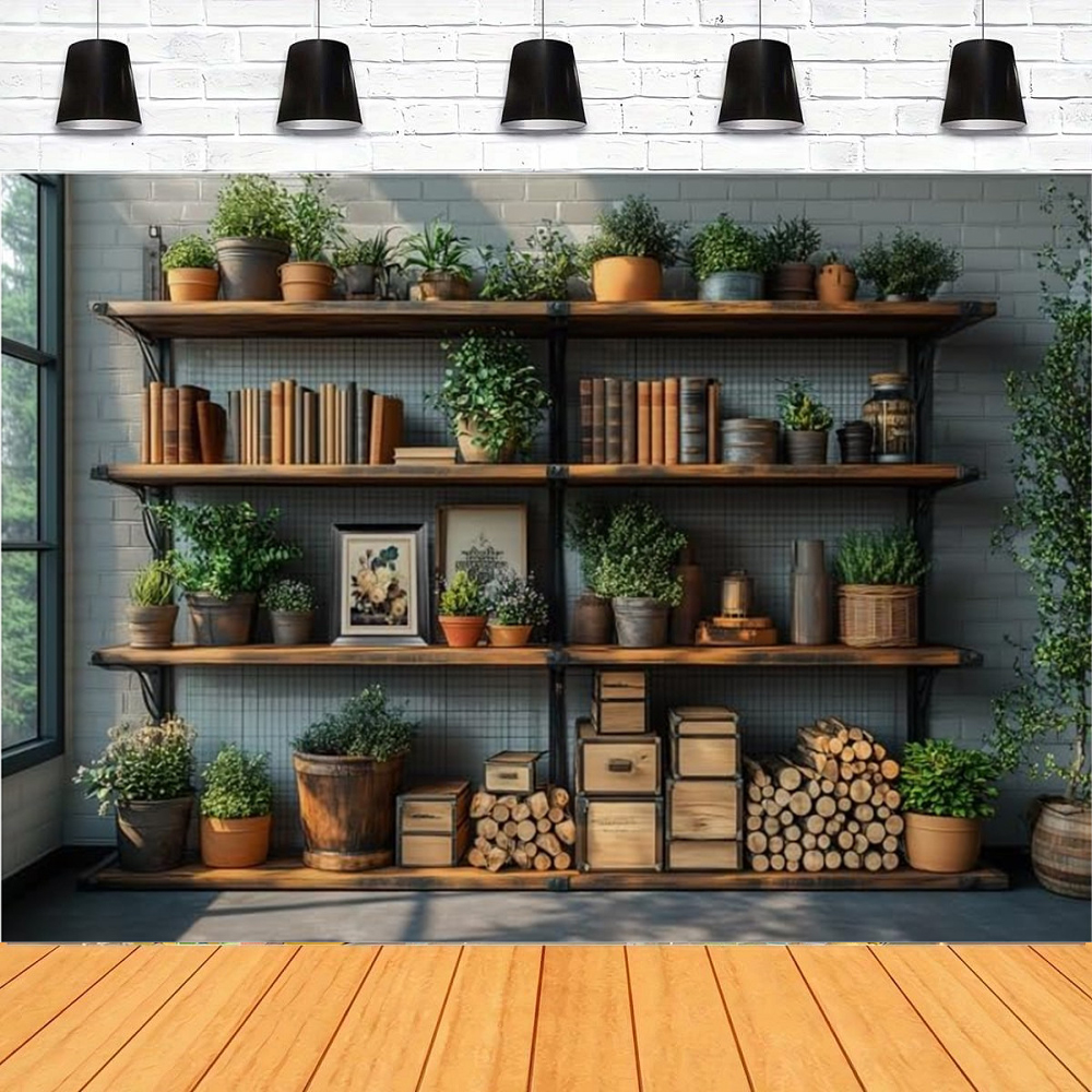 Home Office Background For Zoom - Podcast Office Photo Photography Backdrop Zoom