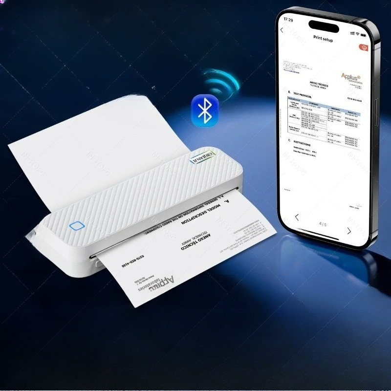 Portable A4 Thermal Printer Bl - مراجعة Home Office Travel Document وسعره