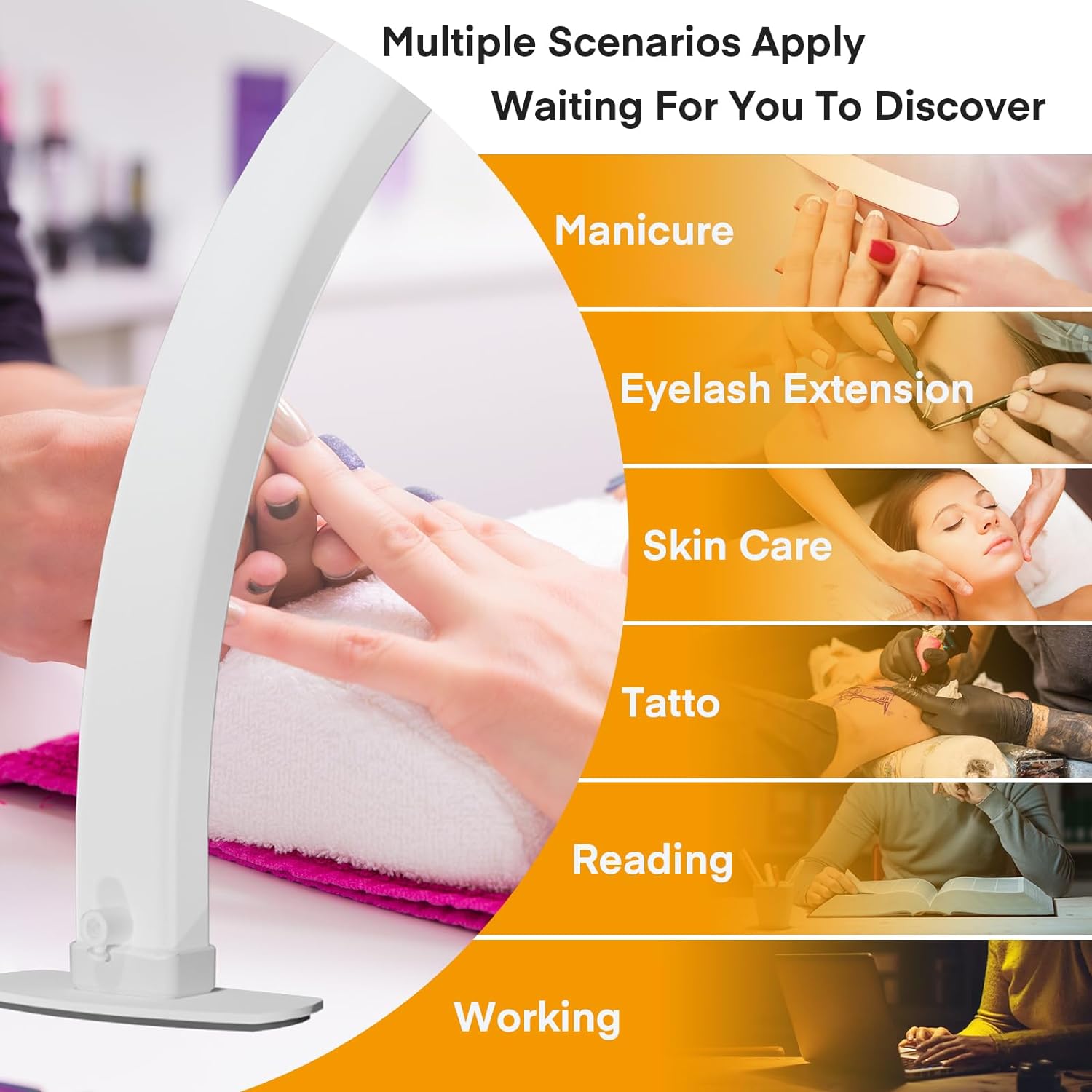 Half Moon LED Light for Nail T - مراجعة Standing Desk Electric وسعره