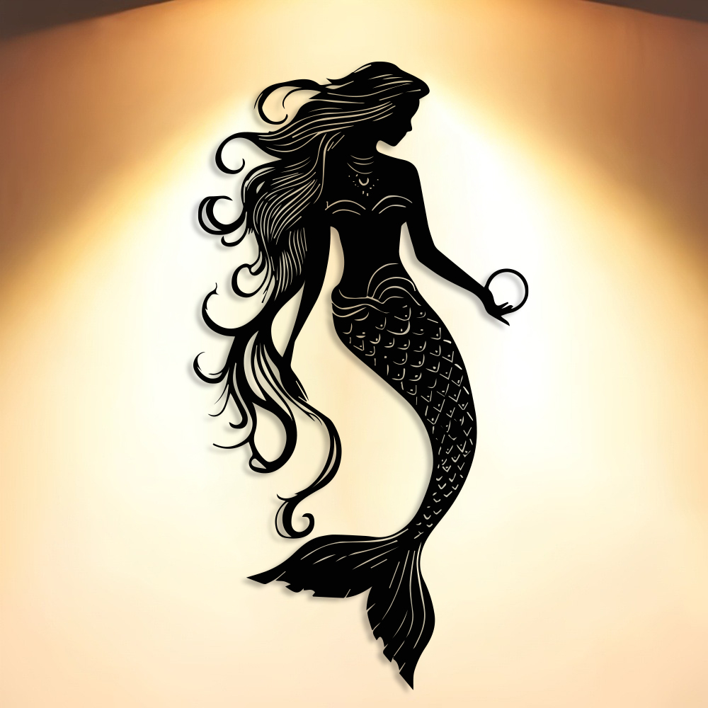 Elegant Mermaid Metal Wall Art - مراجعة Home Office Minimalist وسعره