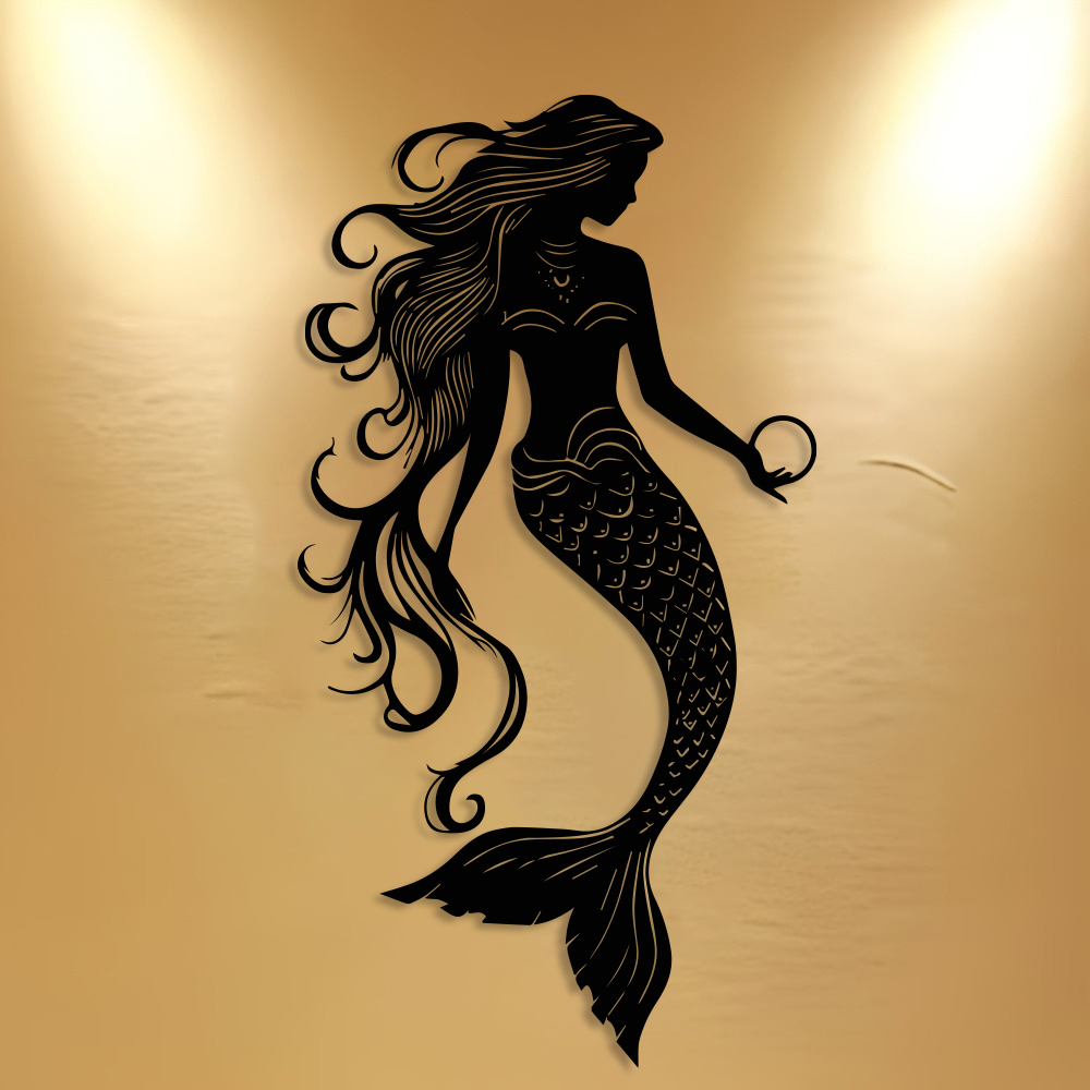 Elegant Mermaid Metal Wall Art - مراجعة Home Office Minimalist وسعره