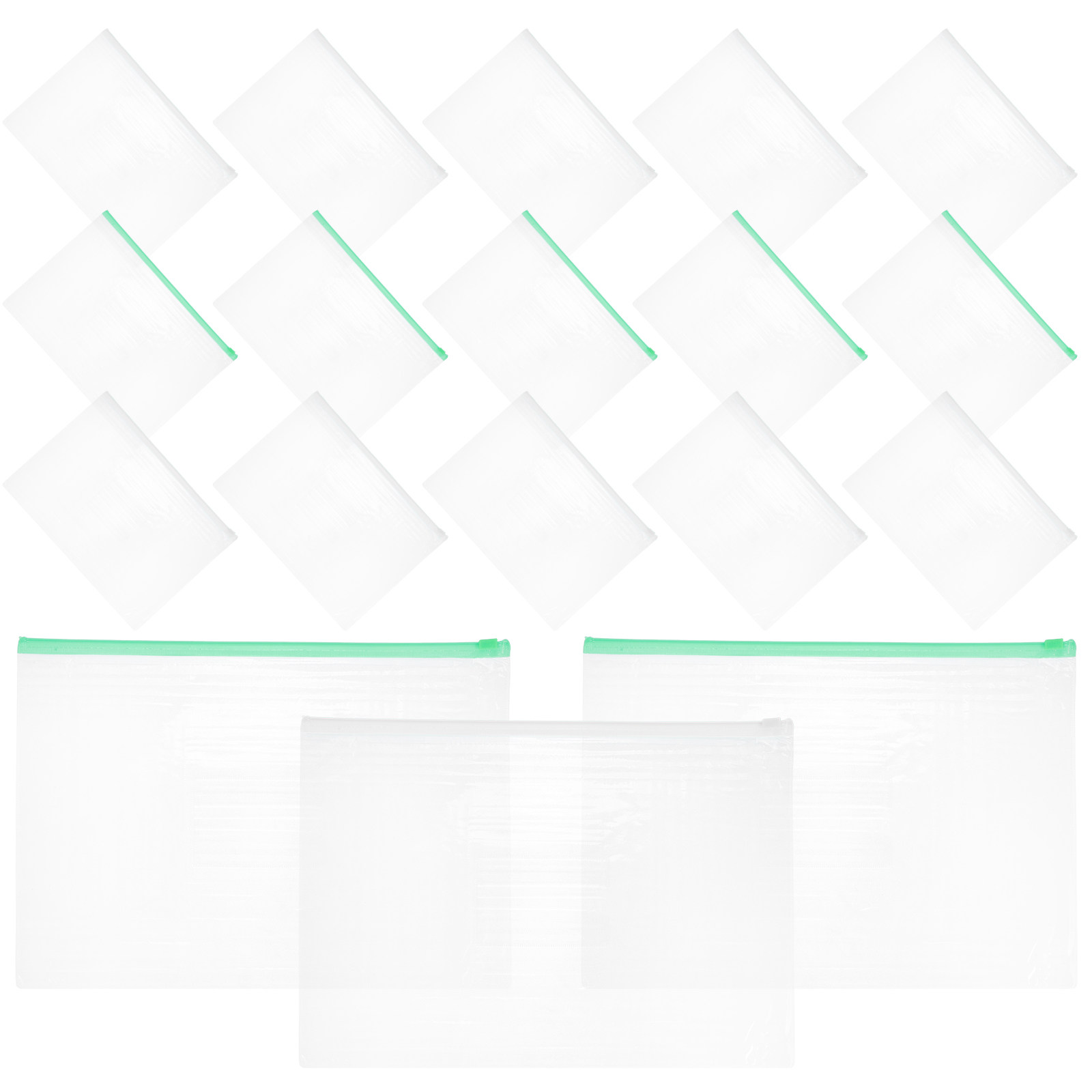 20Pcs Thick PVC Zipper File Po - مراجعة Home Office Travel Document وسعره