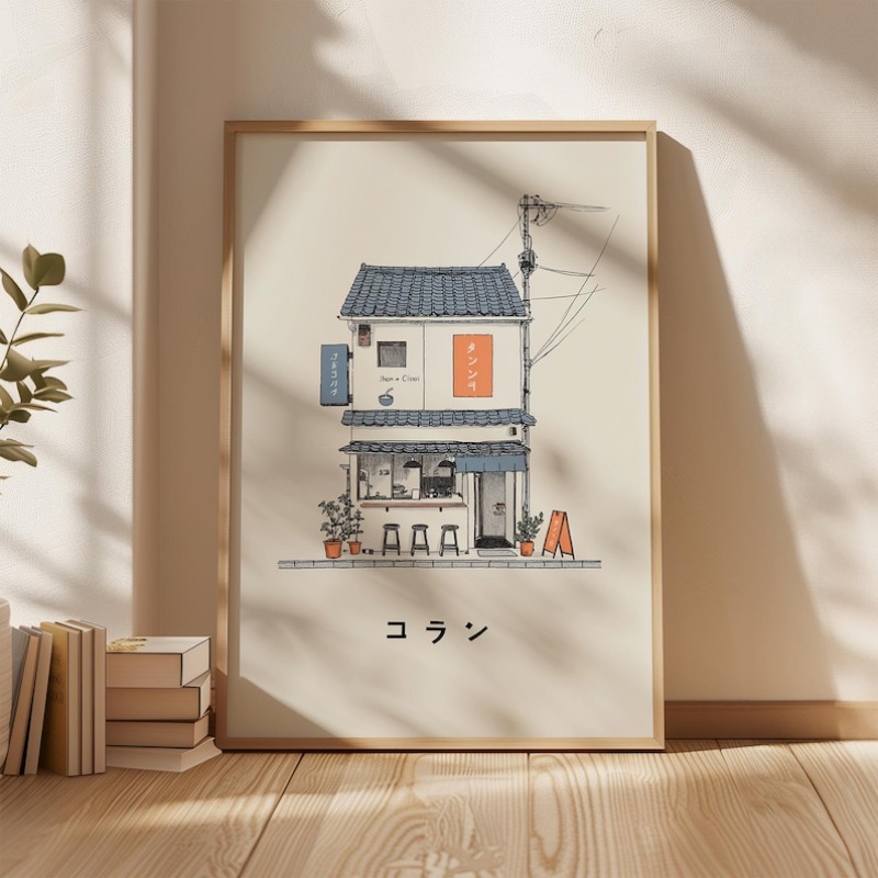 1pc Japanese Ramen Shop Canvas - مراجعة Home Office Minimalist وسعره