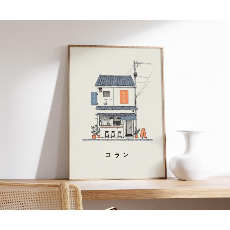 1pc Japanese Ramen Shop Canvas - مراجعة Home Office Minimalist وسعره