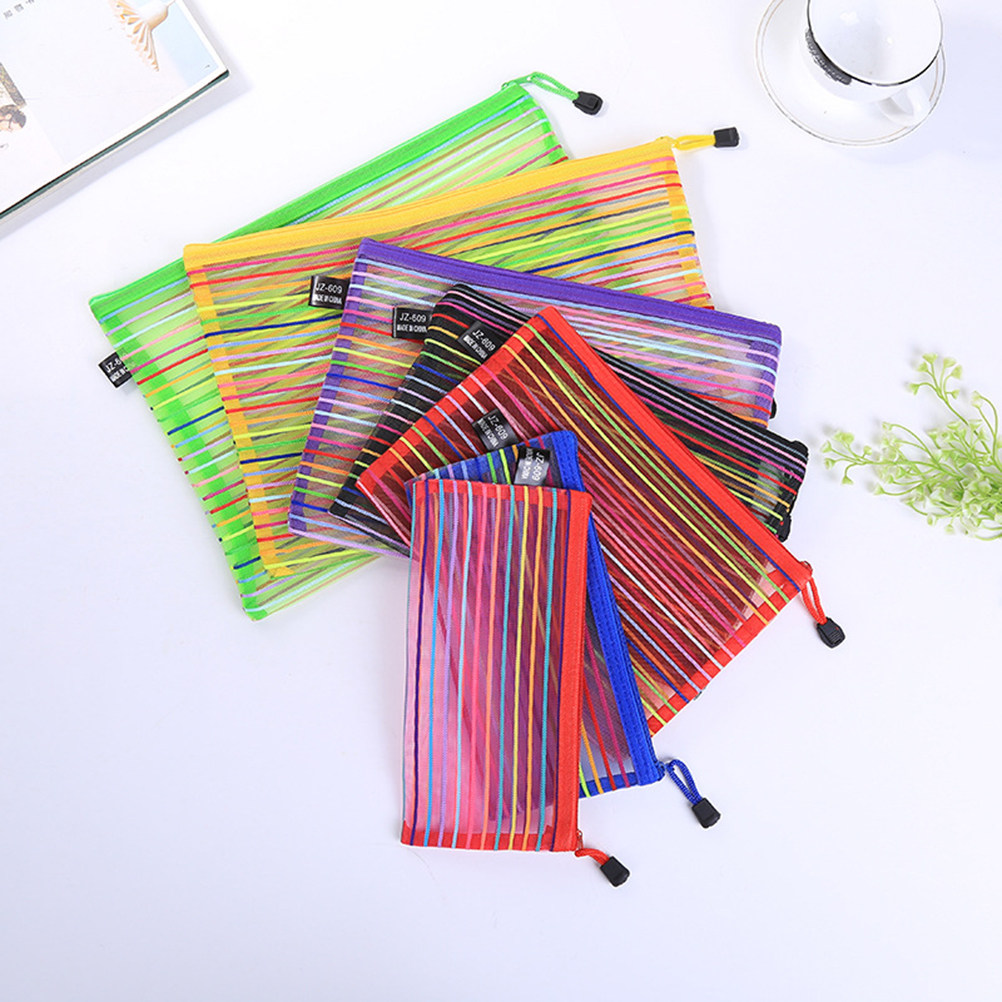 3Pcs Nylon Mesh File Bags Set  - مراجعة Home Office Travel Document وسعره