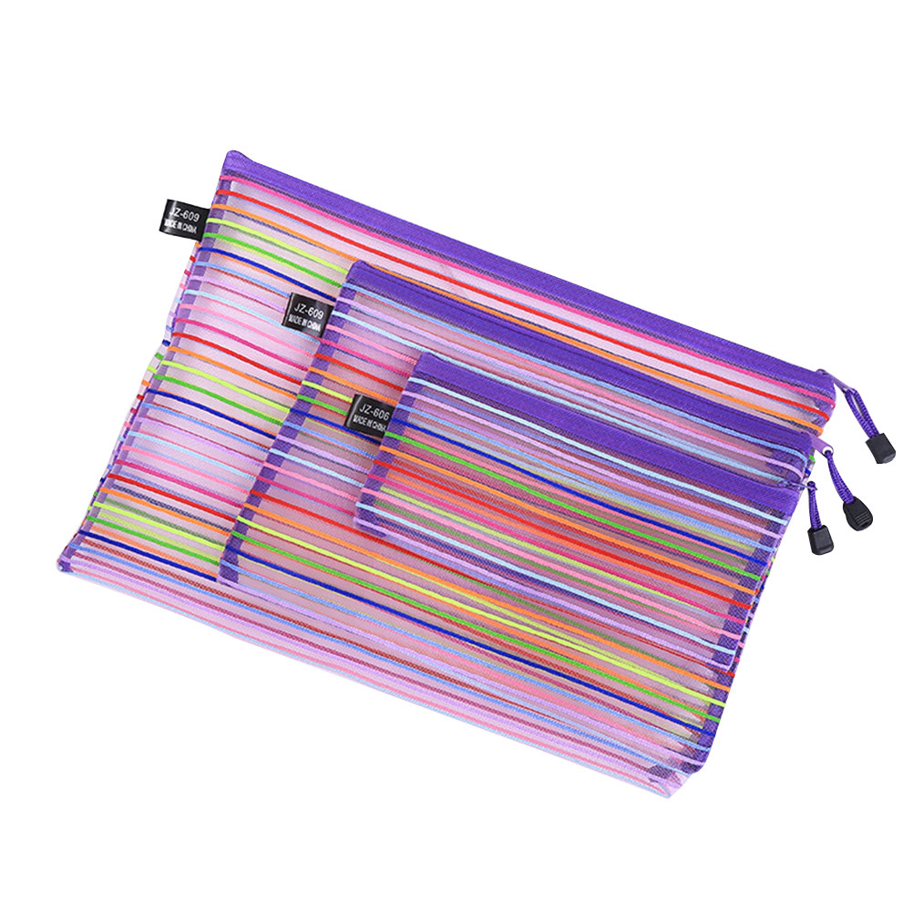 3Pcs Nylon Mesh File Bags Set  - مراجعة Home Office Travel Document وسعره