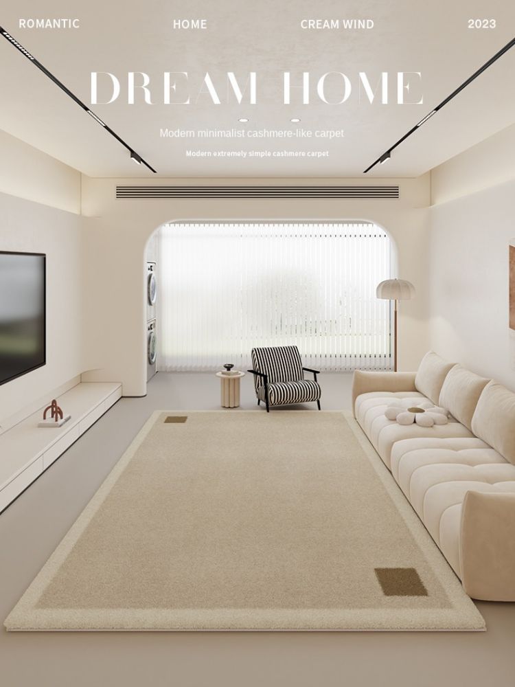 VIKAMA Light Luxury Cream Styl - مراجعة Home Office Rug وسعره