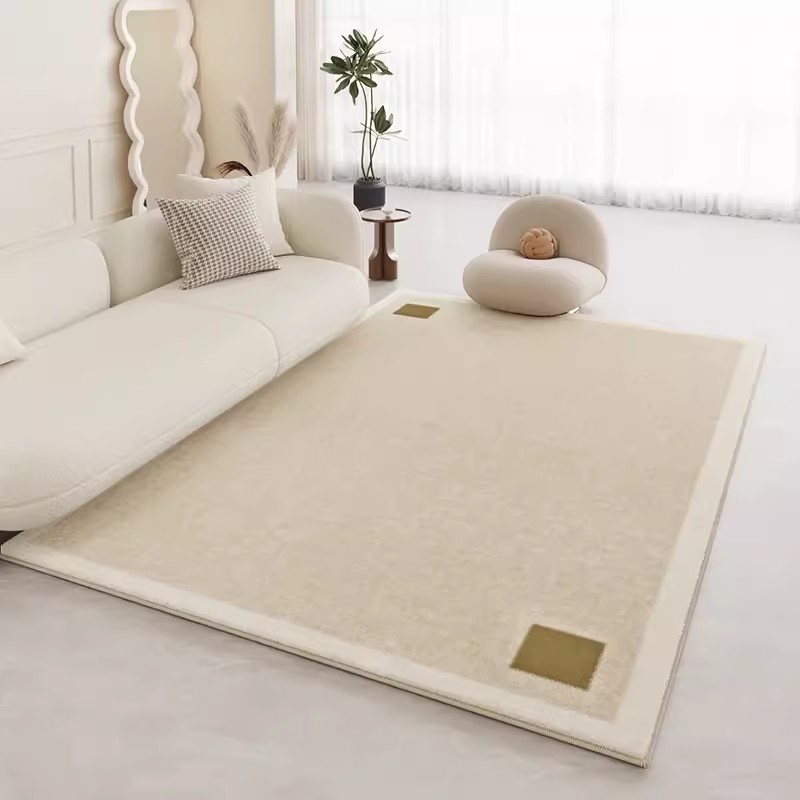 VIKAMA Light Luxury Cream Styl - مراجعة Home Office Rug وسعره