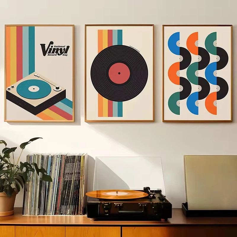 Mid Century Vinyl Record Canva - مراجعة Home Office Minimalist وسعره