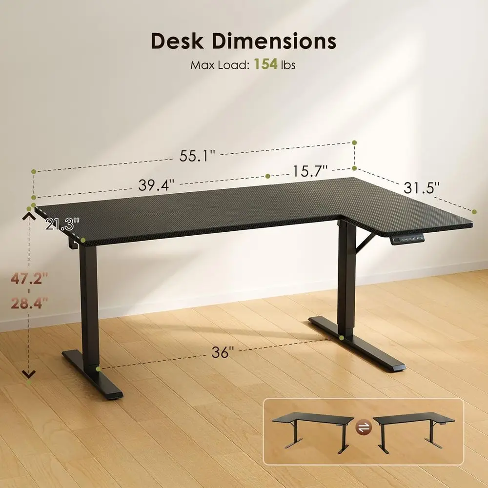 Electric L Shaped Standing Des - مراجعة Standing Desk Electric وسعره