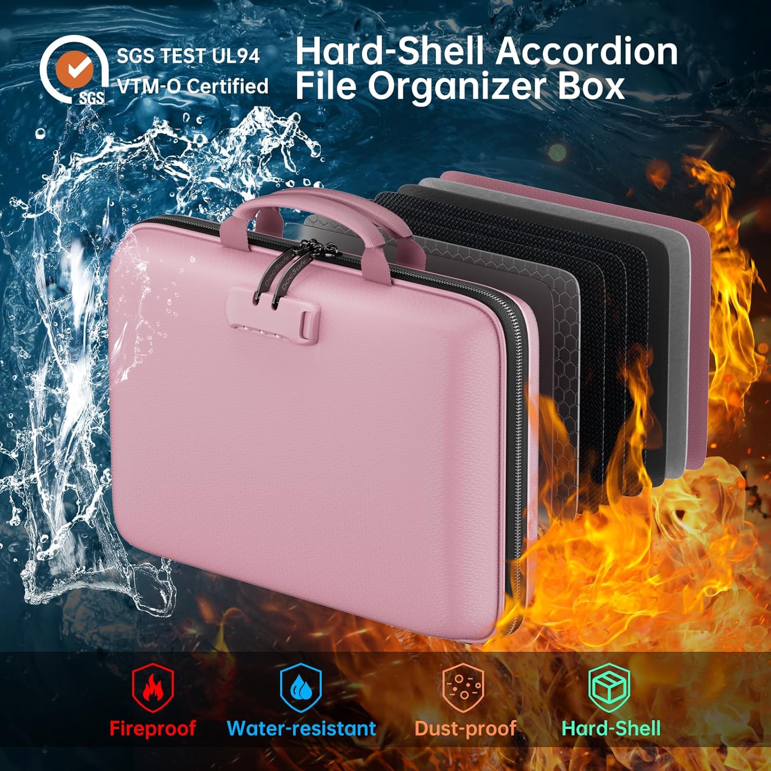 Fireproof Document Organizer w - مراجعة Home Office Travel Document وسعره