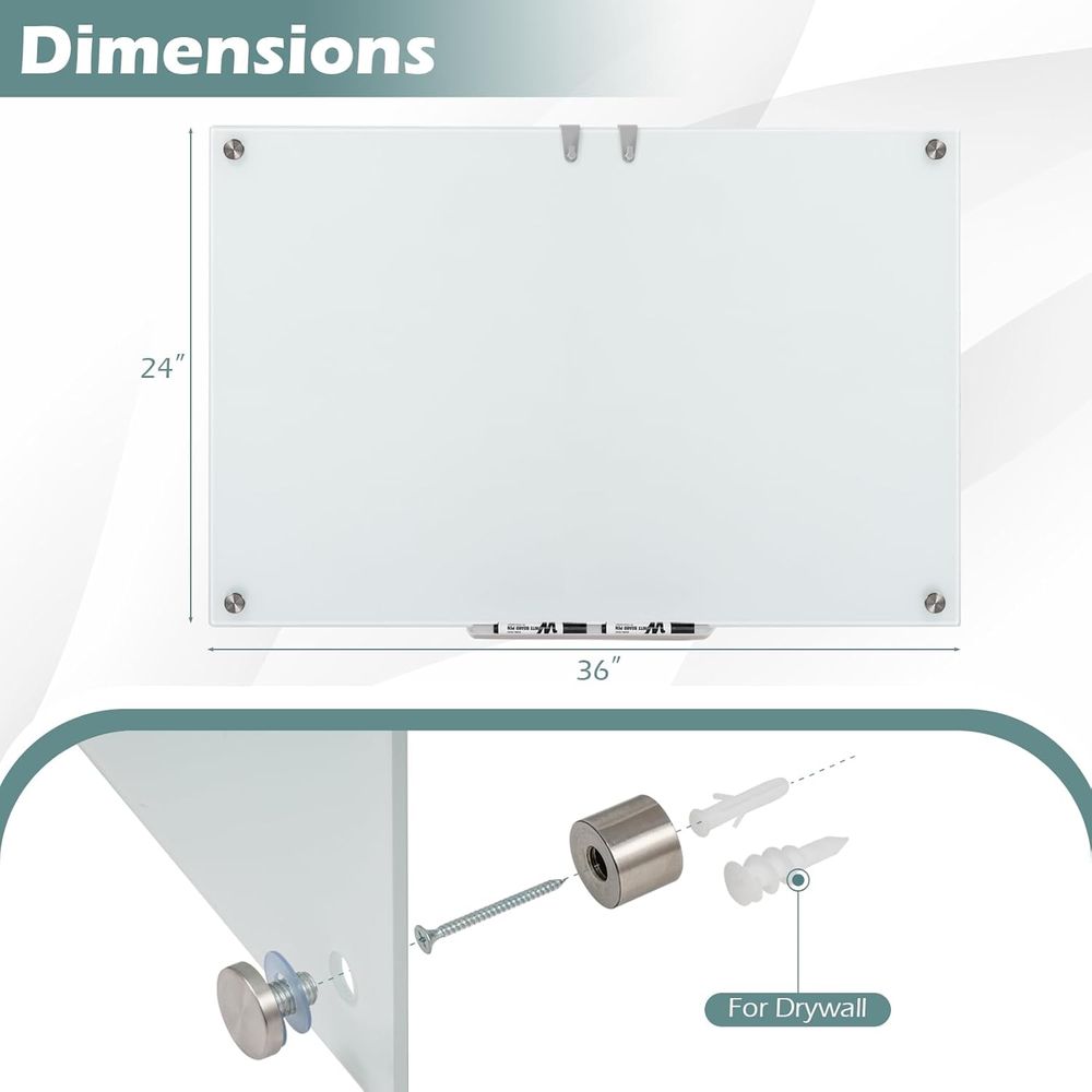36 x 24 Magnetic Dry Erase Whi - مراجعة Home Or Office Use وسعره