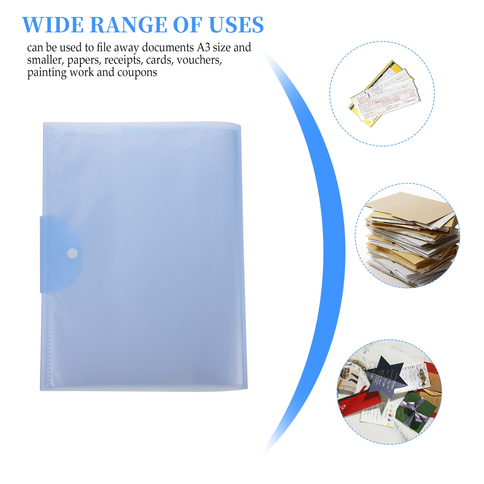 1Pcs 40 Pockets A3 File Folder - مراجعة Home Office Travel Document وسعره