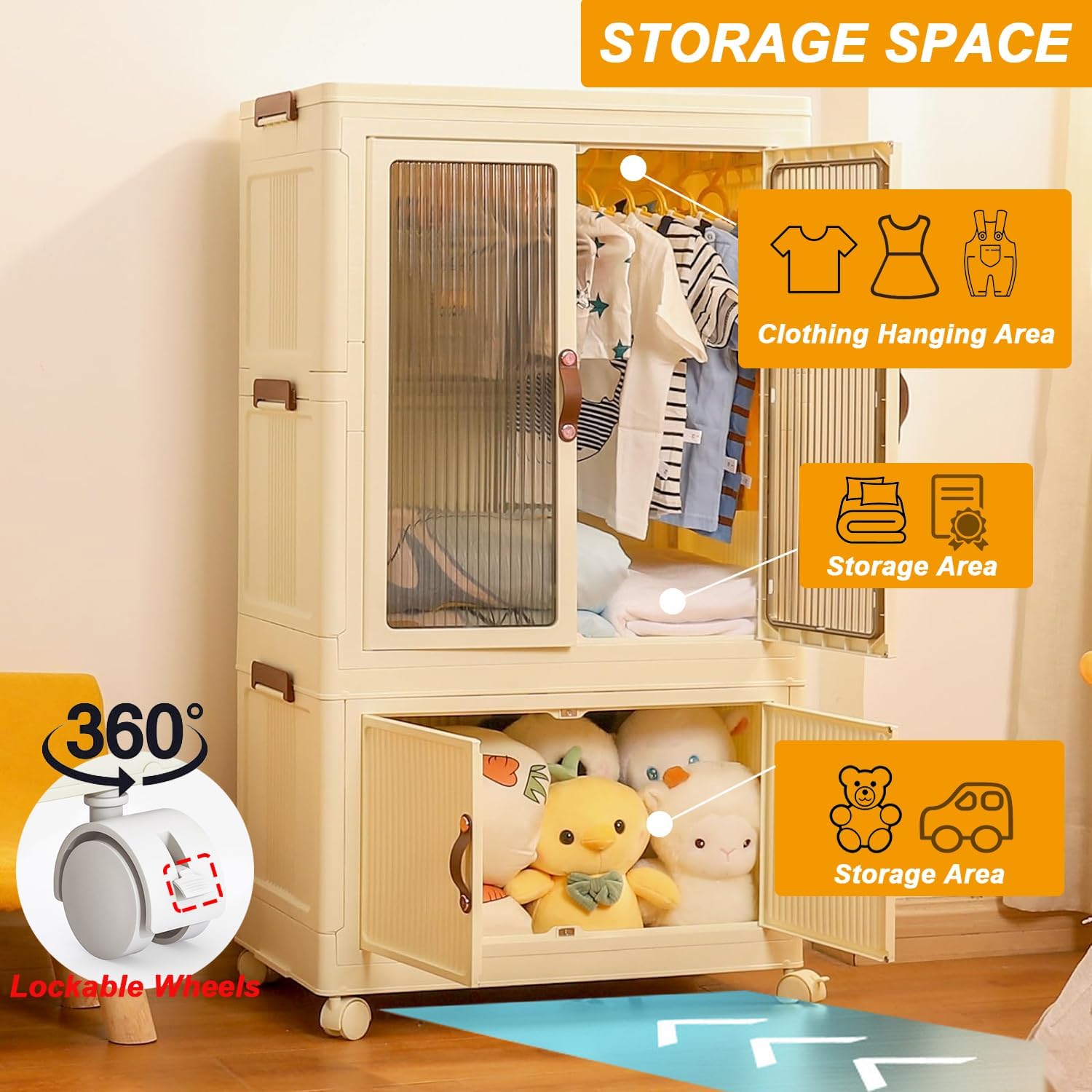 Foldable Wardrobe Cabinet with - مراجعة Home Office Minimalist وسعره