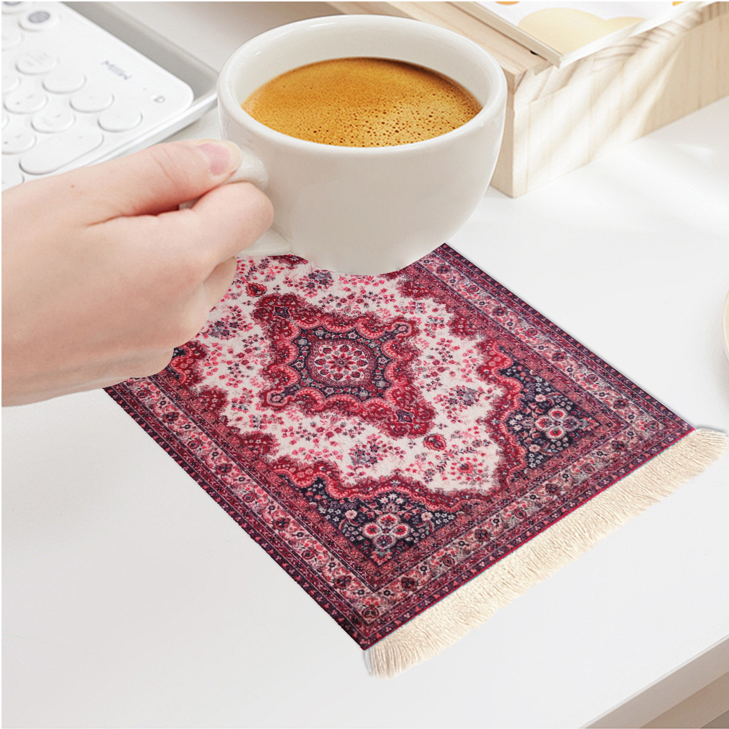 Persian Carpet Coaster Table M - مراجعة Home Office Rug وسعره