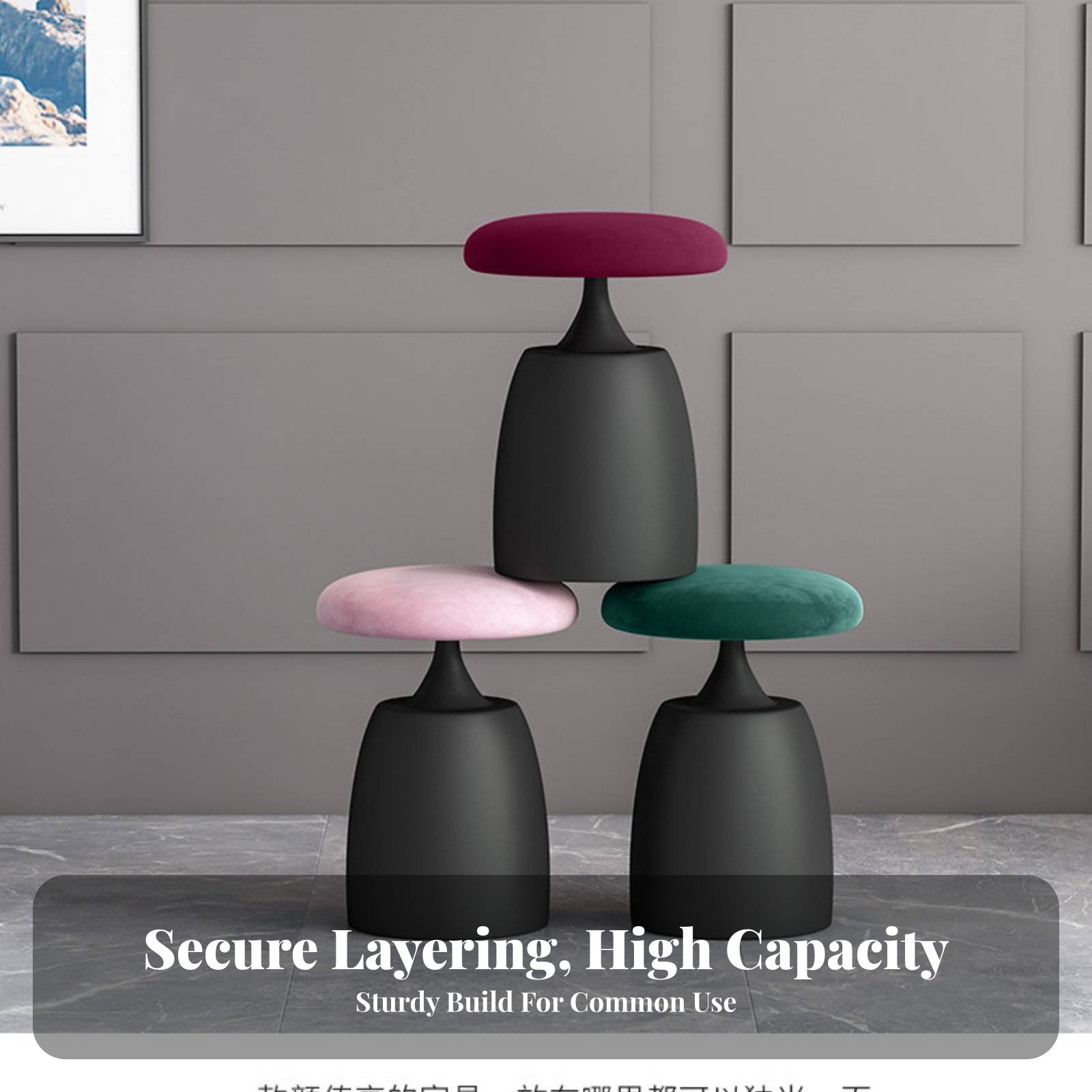 Round Upholstered Pouf Light L - مراجعة Home Office Minimalist وسعره