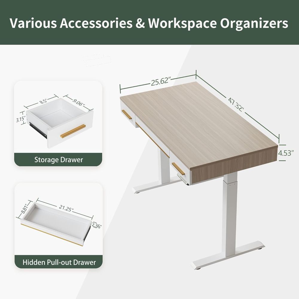 Electric Standing Desk, 3 Draw - مراجعة Standing Desk Electric وسعره