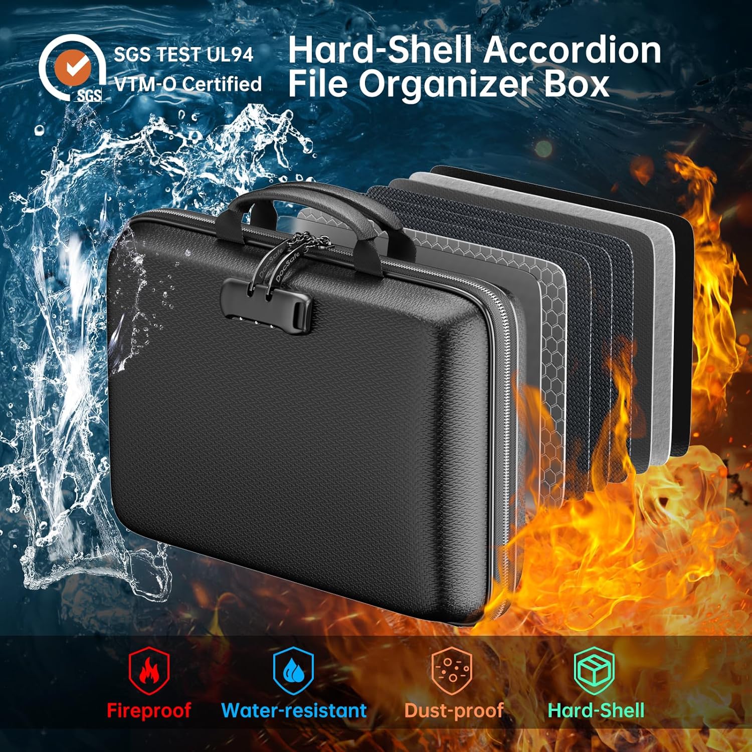 Fireproof Document Organizer w - مراجعة Home Office Travel Document وسعره