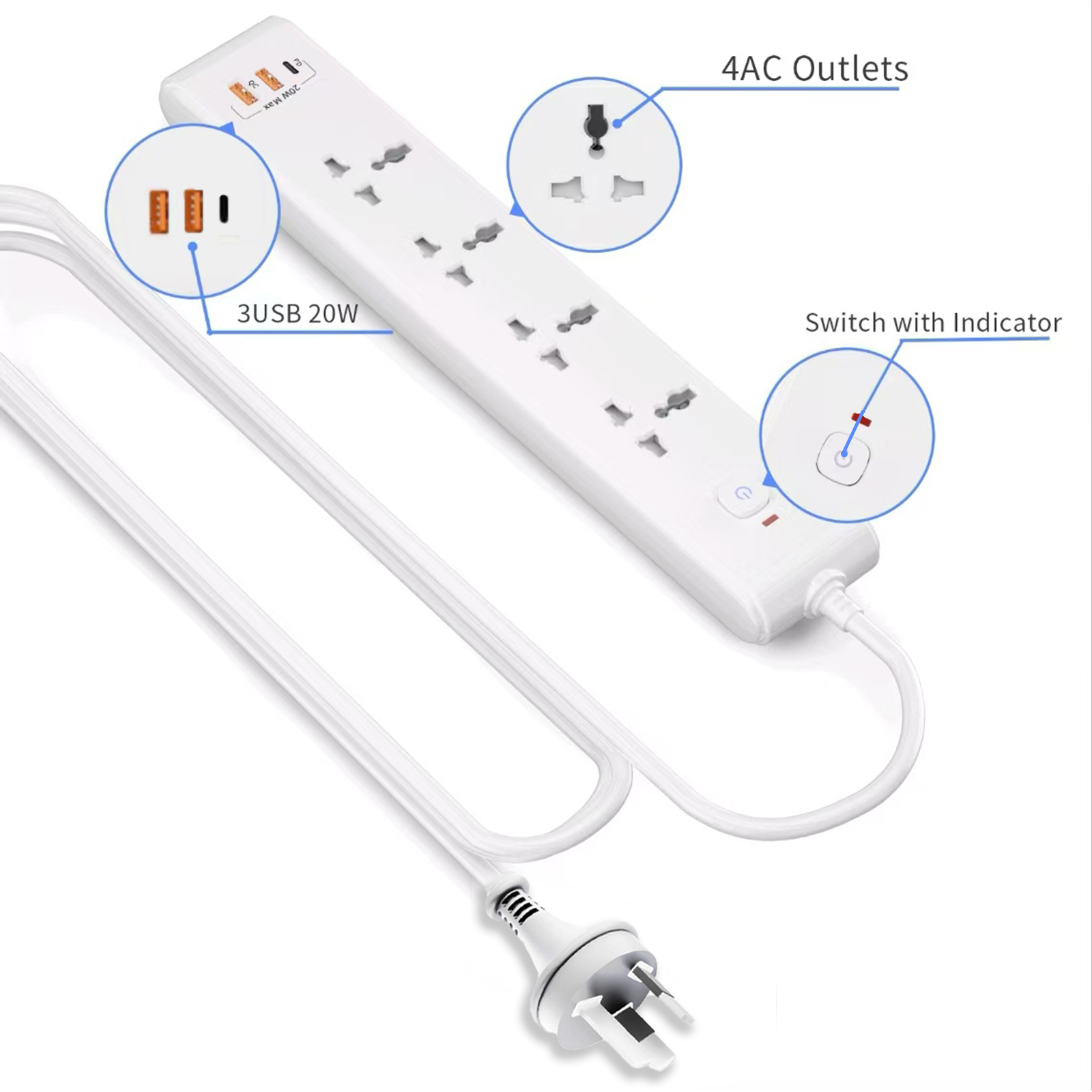 AU Wall mounted power socket e - مراجعة Home Or Office Use وسعره
