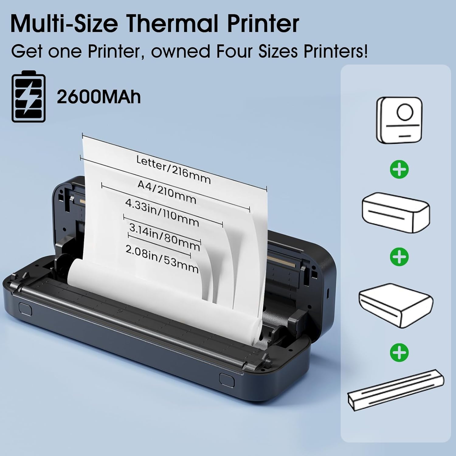 Portable A4 Thermal Printer Bl - مراجعة Home Office Travel Document وسعره