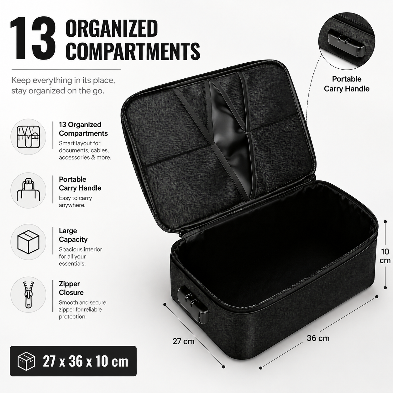GOOGO Fireproof Document Bag,  - مراجعة Home Office Travel Document وسعره