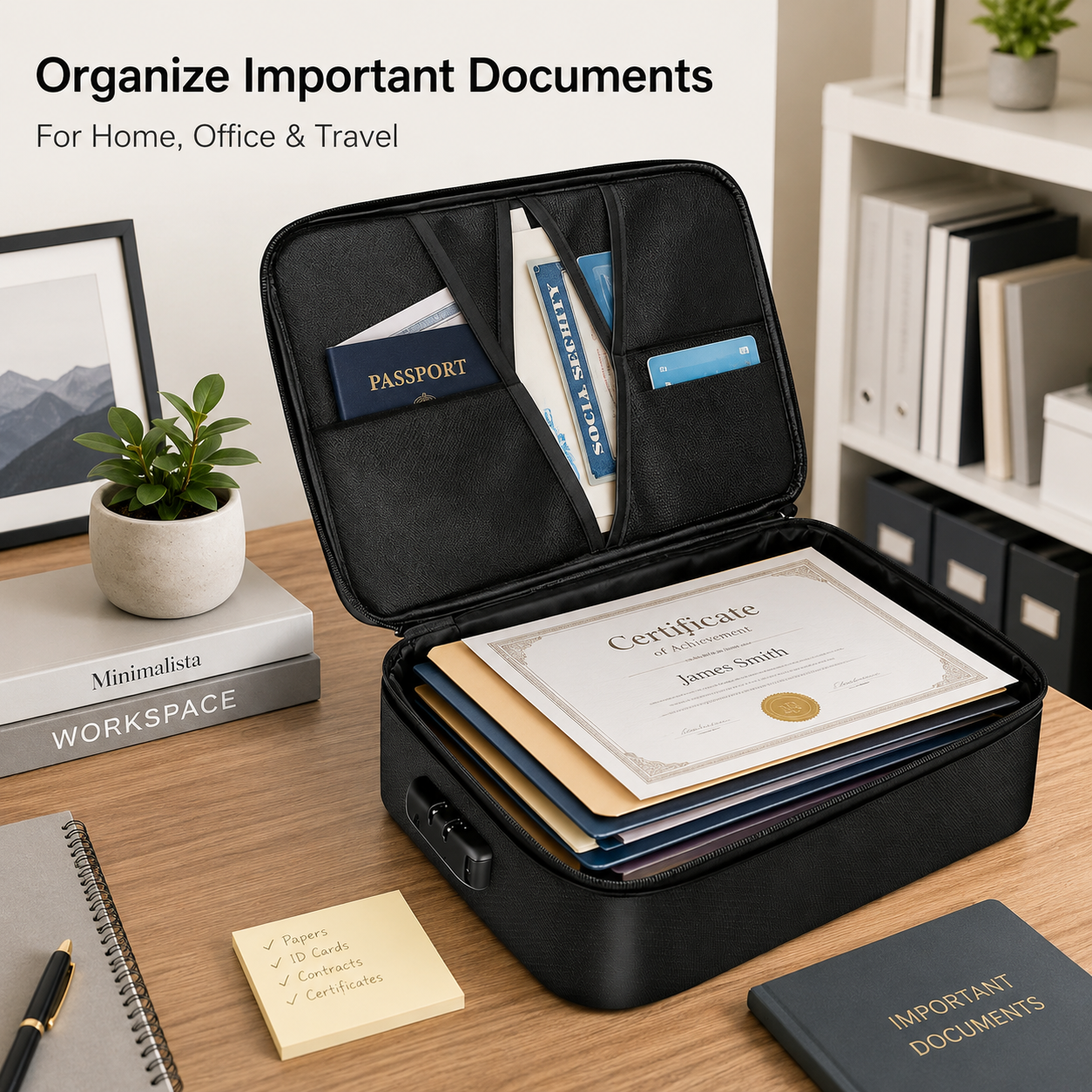 GOOGO Fireproof Document Bag,  - مراجعة Home Office Travel Document وسعره