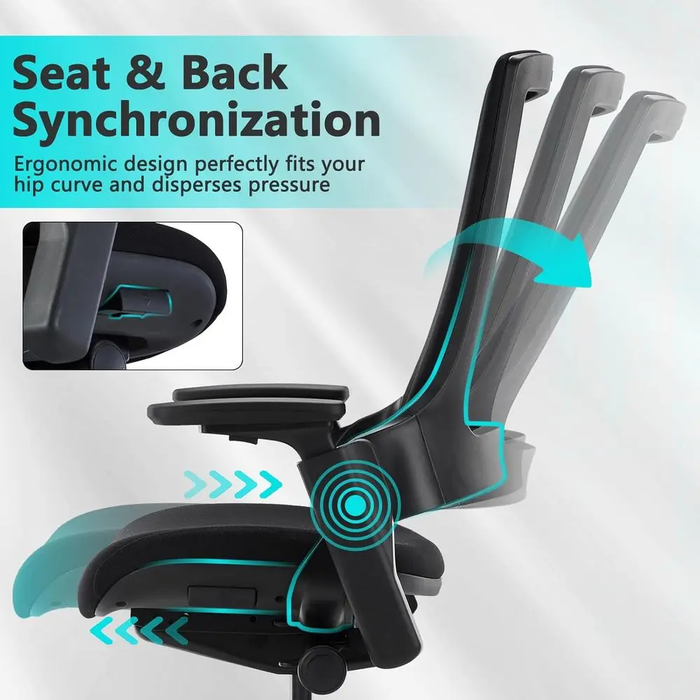 Ergonomic Fabric Swivel Chair  - مراجعة Home Or Office Use وسعره